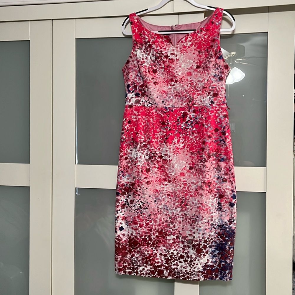 3/$25 Floral lining shift midi dress sz 12